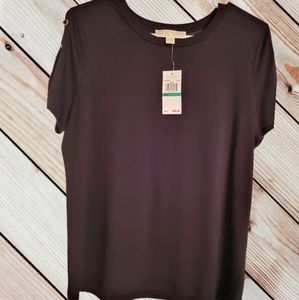 Michael Kors, Black Short Sleeve Shirt, NWT